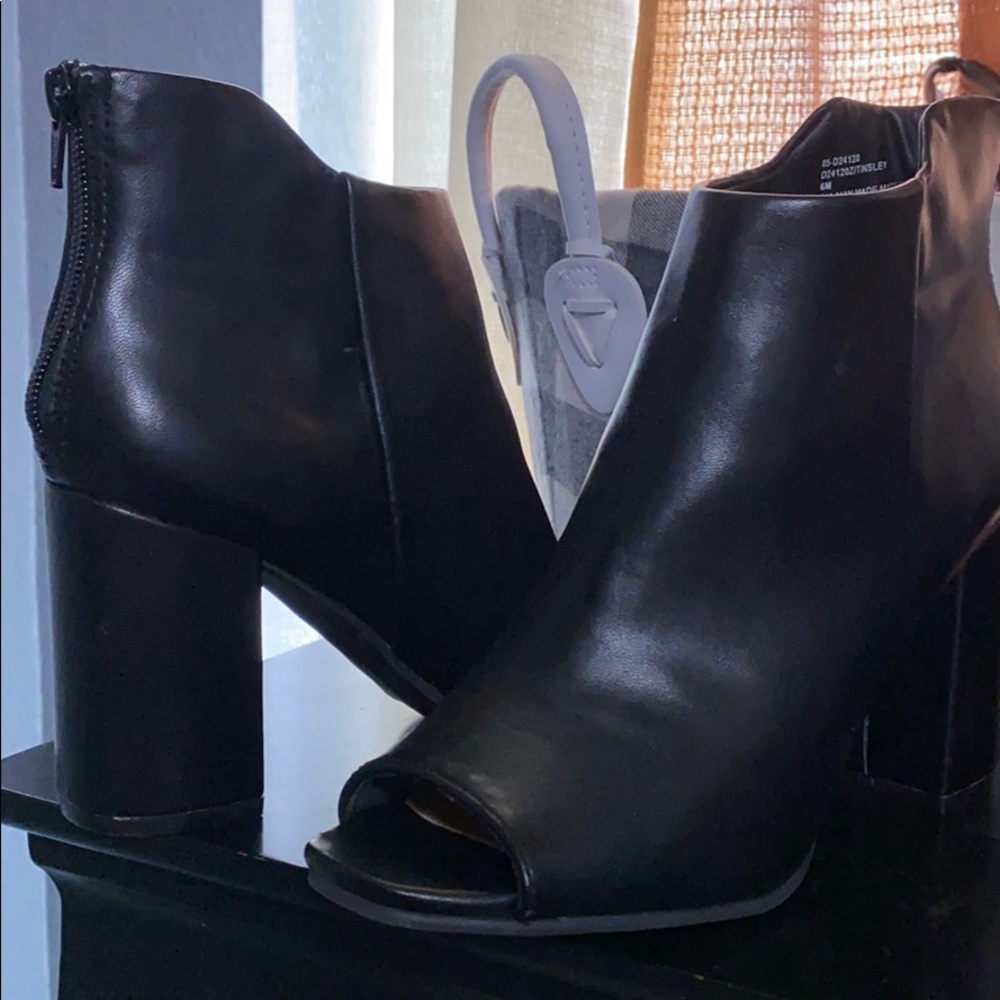 Open toe booties